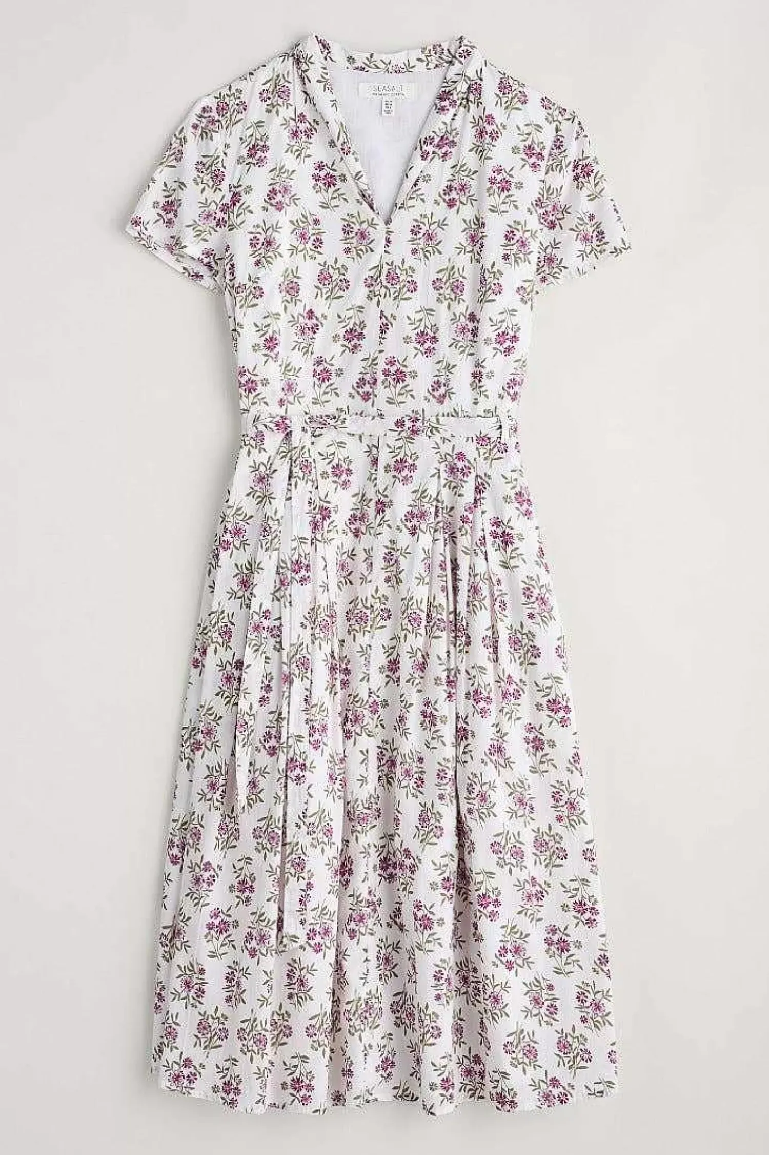 Dresses<Seasalt Cornwall Top Terrace Fit-And-Flare Dress Ink Stamp Floral Chalk
