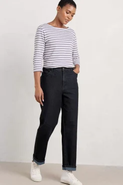 Trousers & Shorts<Seasalt Cornwall Trenow Cove Straight Leg Jeans Inkwell Overdye