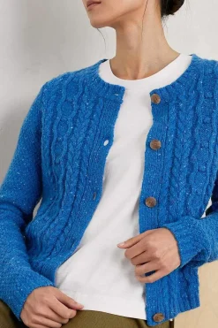 Knitwear<Seasalt Cornwall Tressa Merino Blend Cable Knit Cardigan Waterside