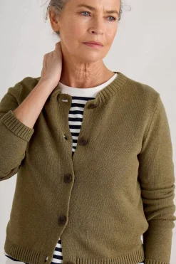 Knitwear<Seasalt Cornwall Wheal Pool Organic Cotton Cardigan Fern Moss