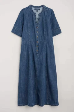 Dresses<Seasalt Cornwall Wightwick Midi Dress Mid Indigo Wash