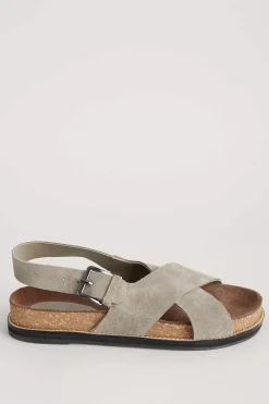 Sandals<Seasalt Cornwall Wilder Shores Crossover Leather Sandals Fawn