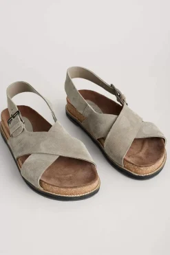Sandals<Seasalt Cornwall Wilder Shores Crossover Leather Sandals Fawn