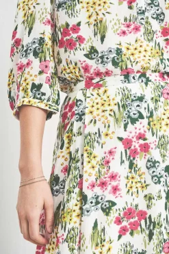 Tops<Seasalt Cornwall Willow Path 3/4 Sleeve Printed Shirt Painterly Field Chalk