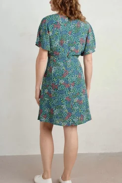 Dresses<Seasalt Cornwall Wilsey Empire Line Flared Sleeve Dress Coastal Meadow Light Squid