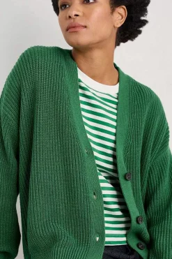 Knitwear<Seasalt Cornwall Winding Creek Organic Cotton Knit Cardigan Island