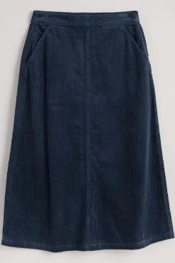 Skirts<Seasalt Cornwall Window Wren Cord Midi Skirt Maritime