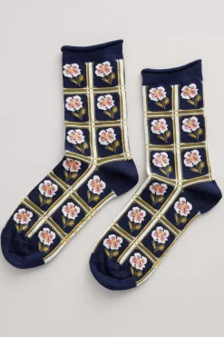 Socks & Tights<Seasalt Cornwall Women's Arty Organic Cotton Socks Heather Sketch Aran