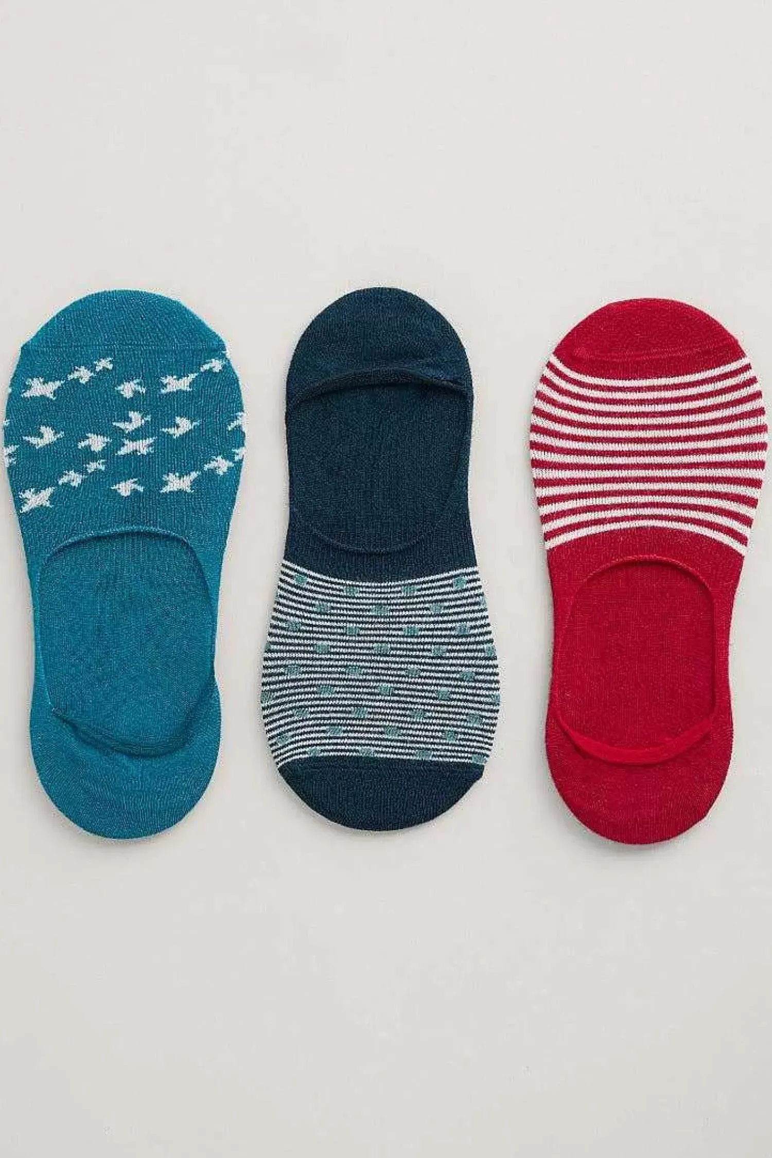 Socks & Tights<Seasalt Cornwall Women's Everyday Liner Socks Pack Of 3 Cloud Pattern Mix