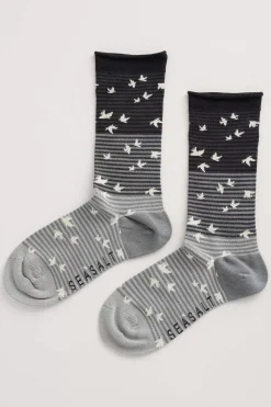 Socks & Tights<Seasalt Cornwall Women's Sailor Socks Starling Scatter Succulent
