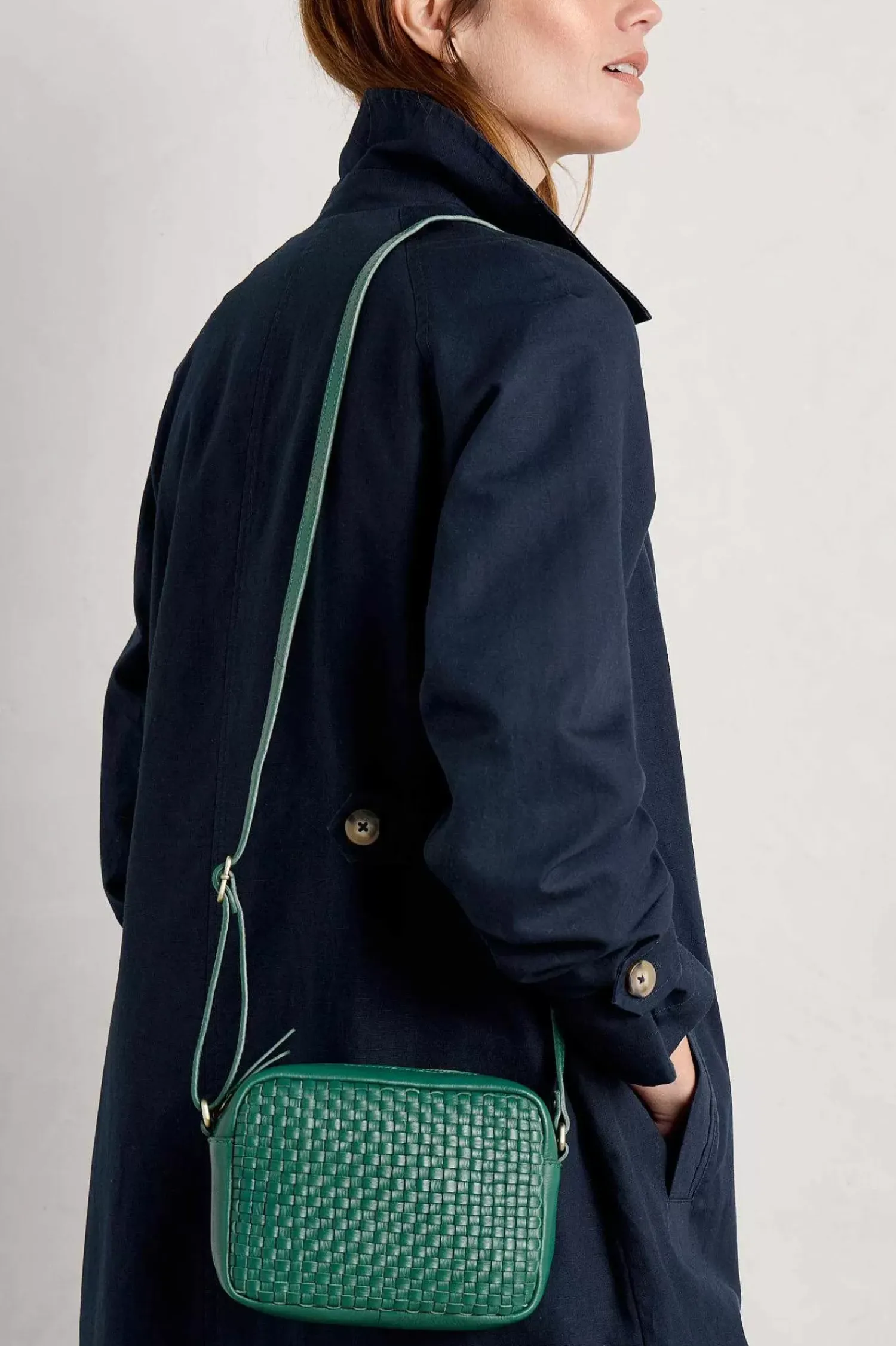Bags<Seasalt Cornwall Woven Sea Fan Leather Cross-Body Bag Copse