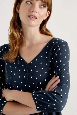 Tunics<Seasalt Cornwall Wren Jersey Tunic Little Sponge Spot Maritime